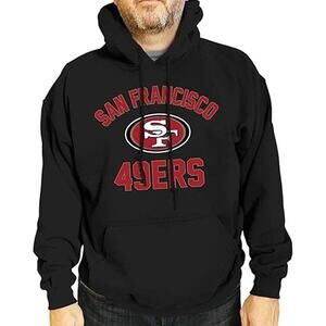NEW Campus Colors San Francisco 49ers Hoodie Sweatshirt Black Mens Size Large